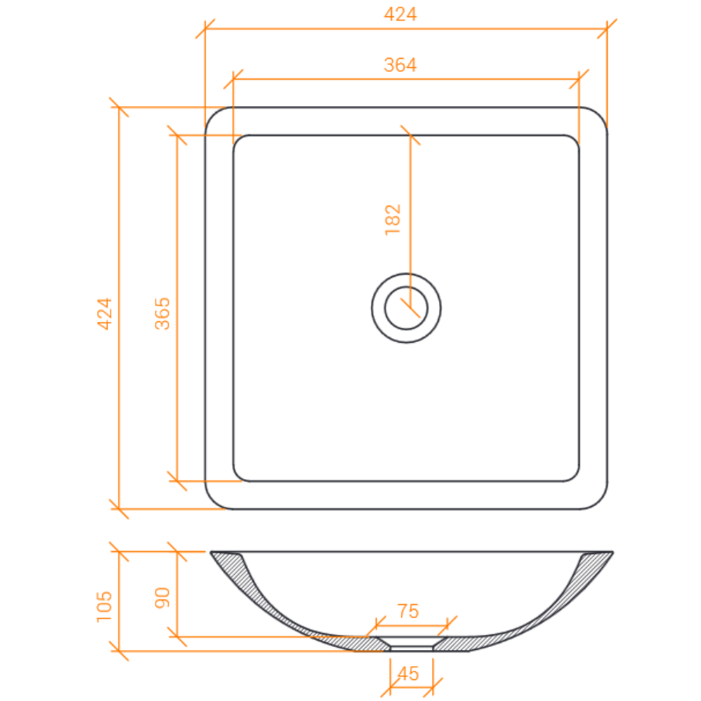 Lavabo ACRY + 
 BB A 4242 Y 
  poser