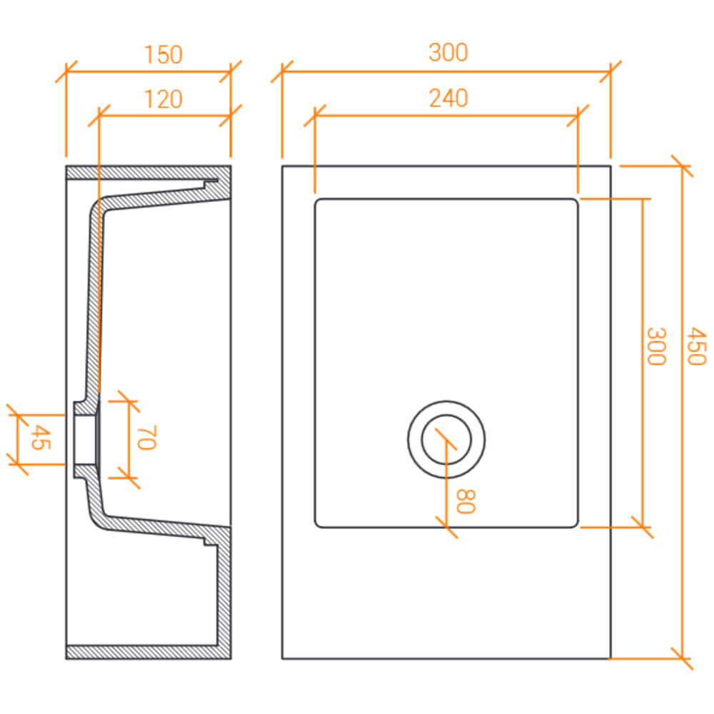 Lavabo ACRY + 
 BB R 3024 B 
  poser