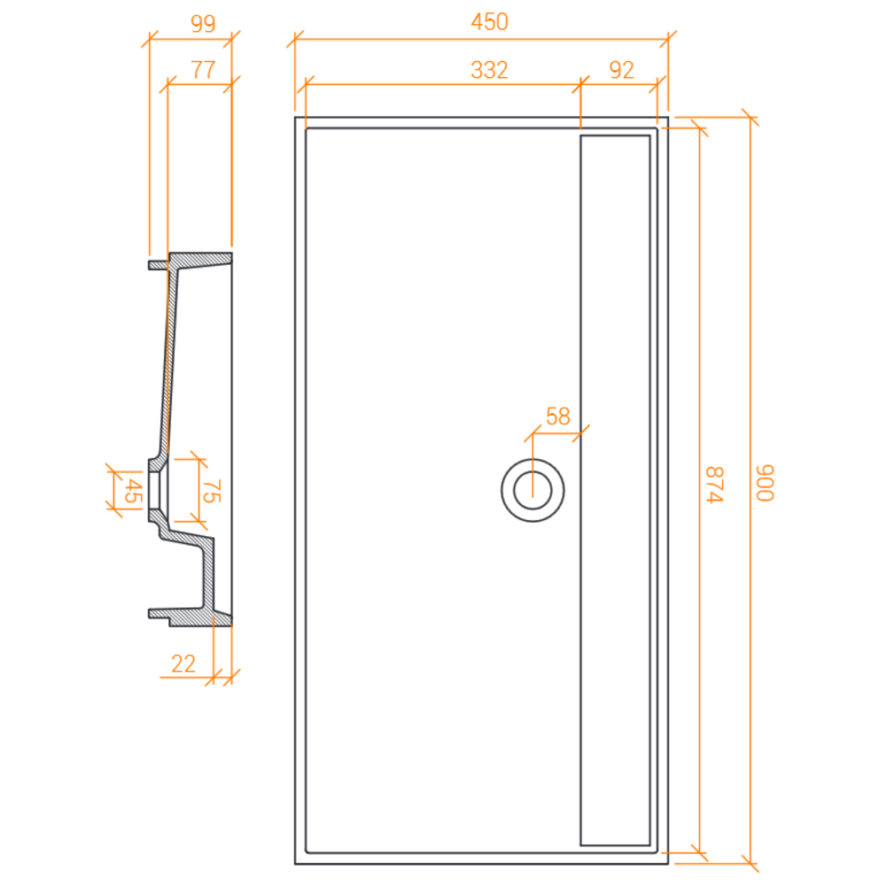 Lavabo ACRY + 
 BB R 366 
  poser