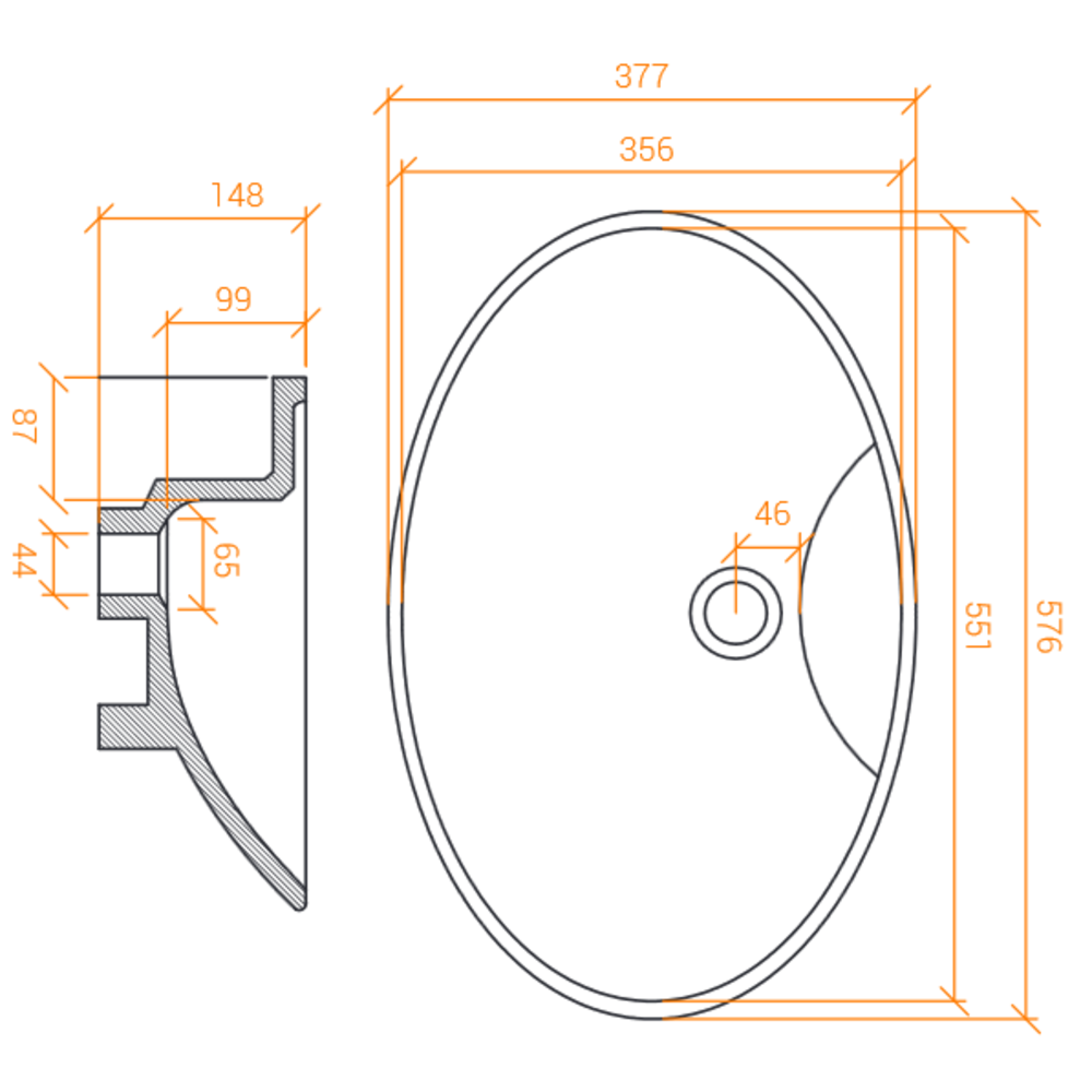 Lavabo ACRY + 
 BB R 406 
  poser