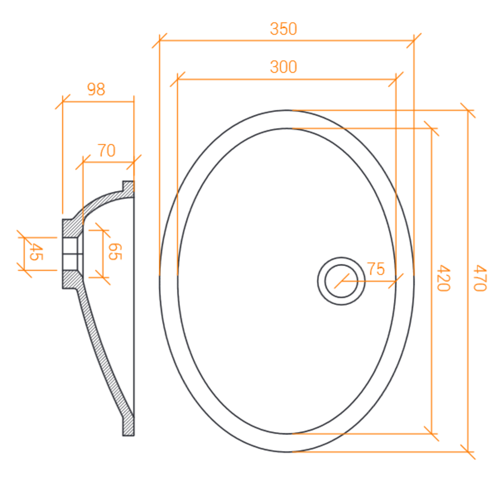 Lavabo Professionnel ACRY + 
 BB R 420 PMR 
  coller