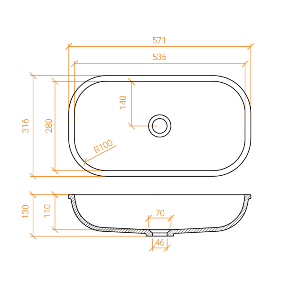 Lavabo ACRY + 
 BB R 5328 
  coller