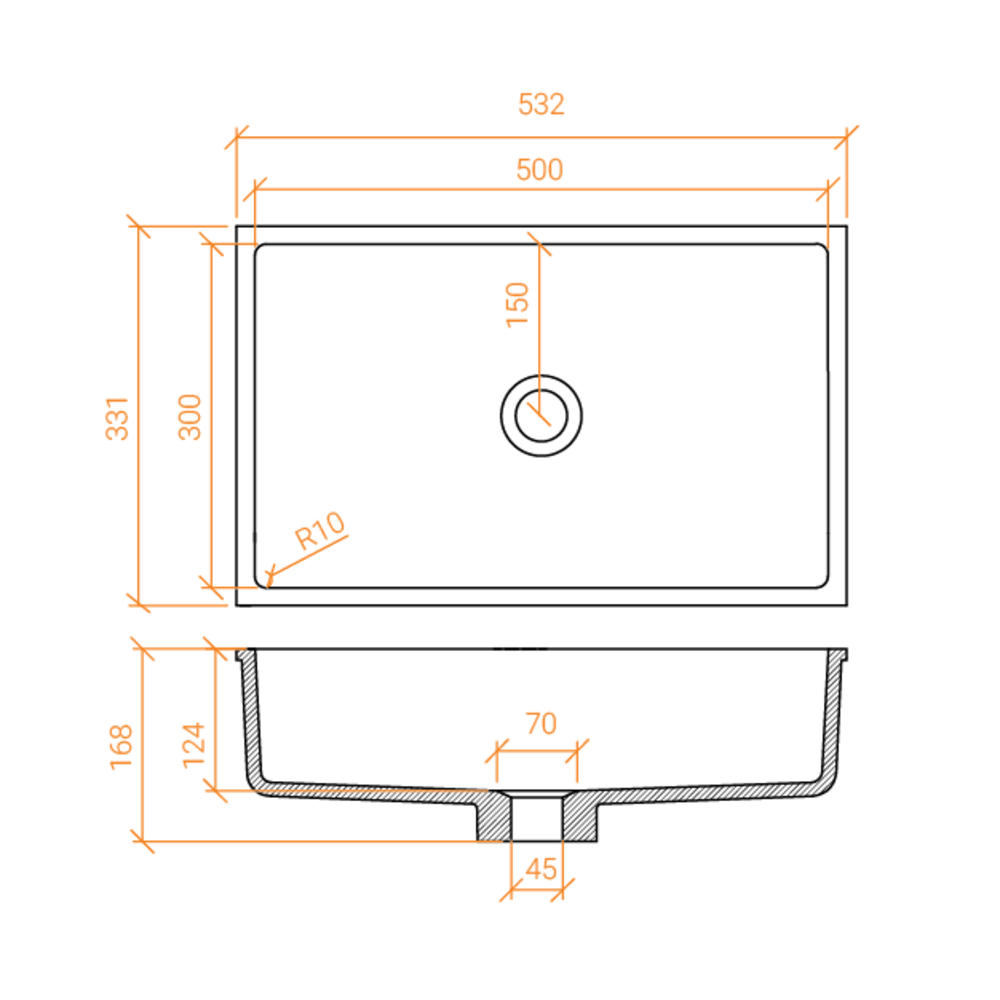 Lavabo ACRY + 
 BB R 615 
  coller