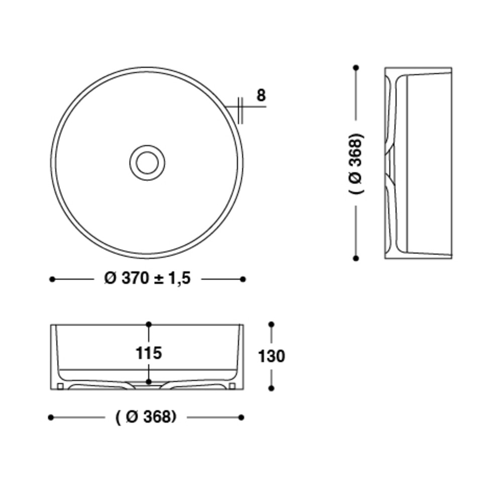 Vasque HI-MACS® 
 CB330C 
 À poser