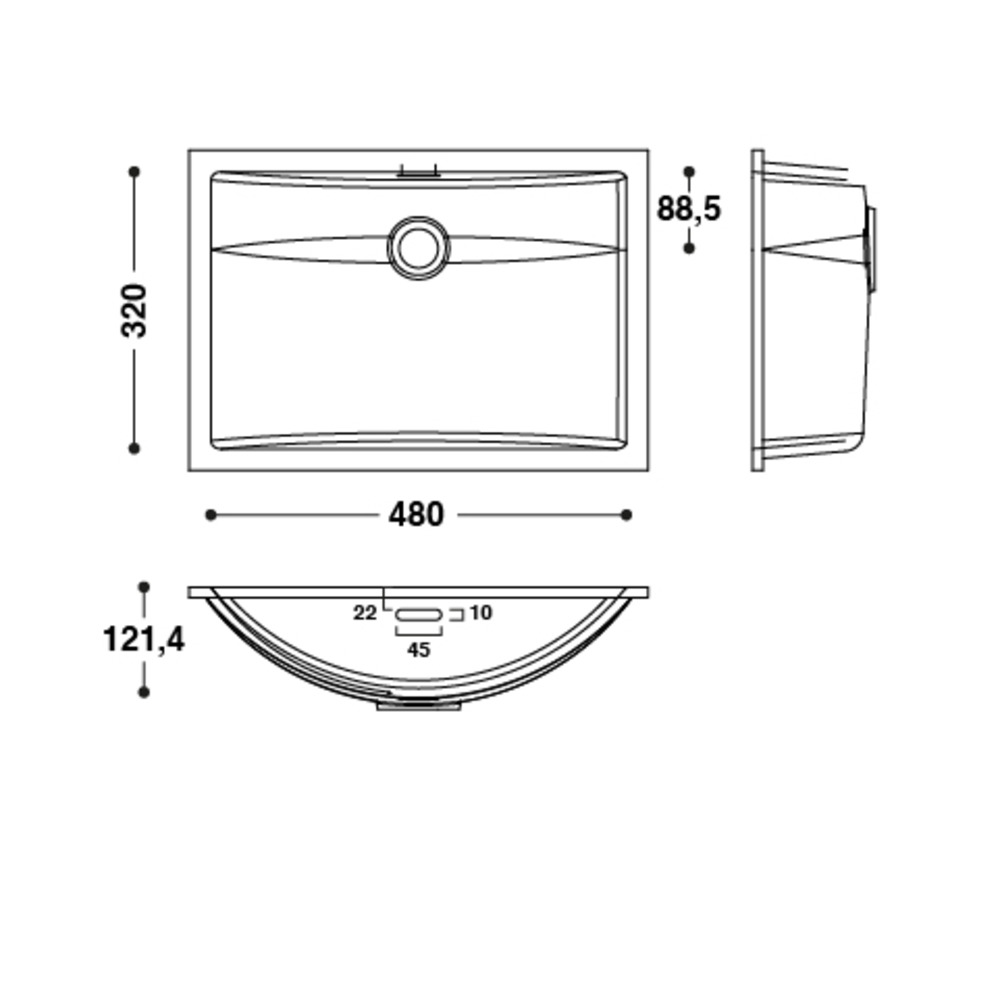 Vasque HI-MACS 
 CB483 
  coller