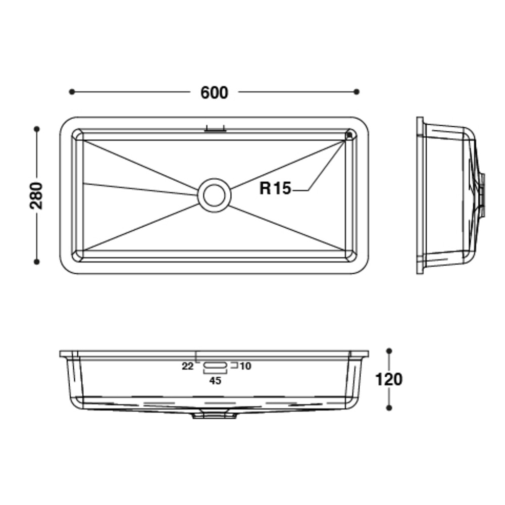 Vasque HI-MACS® 
 CB602 
 À coller