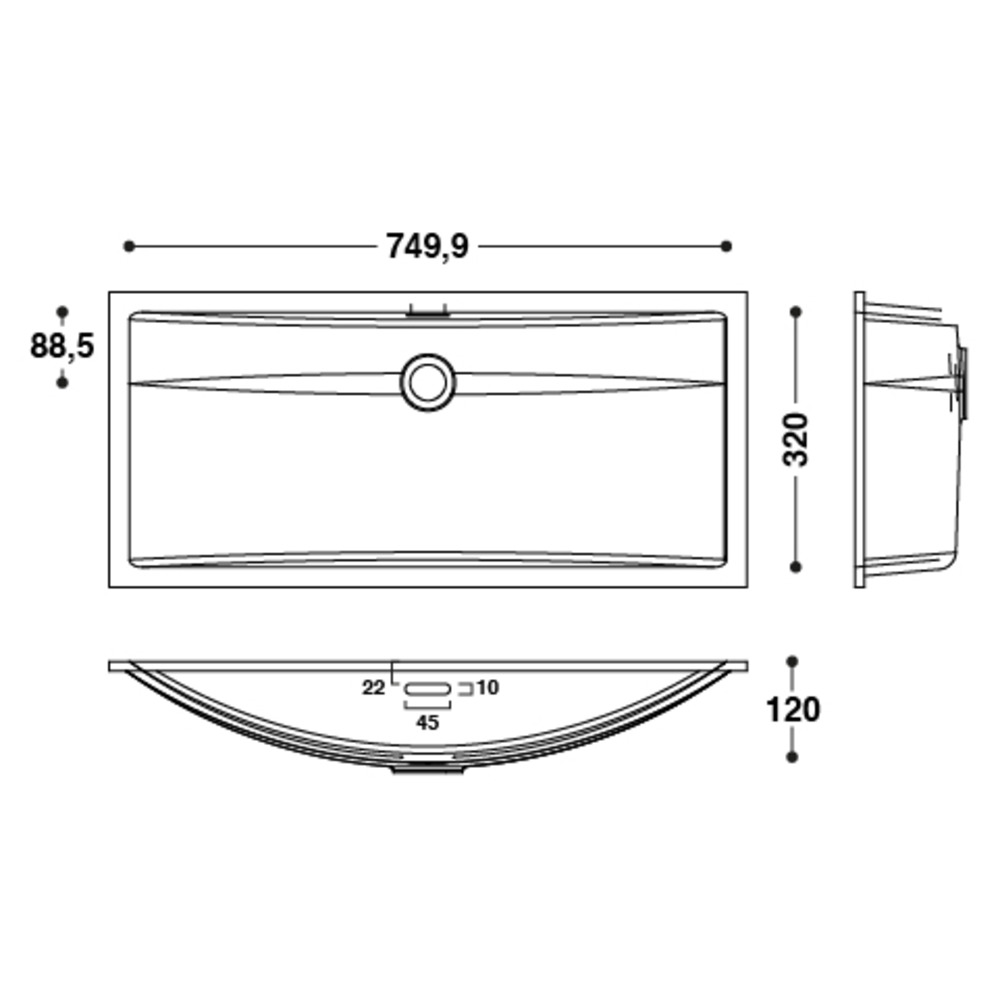 Vasque HI-MACS 
 CB753 
  coller