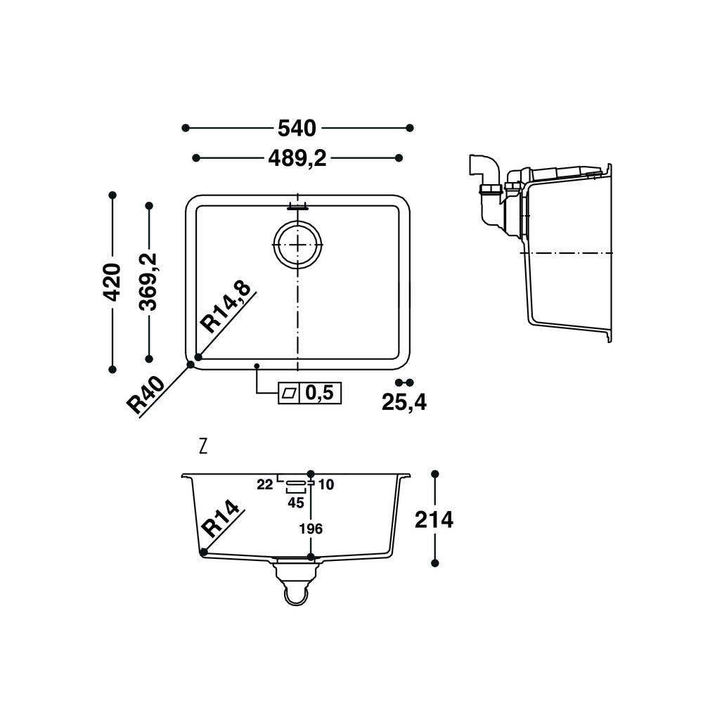 Cuve HI-MACS 
 CS490R