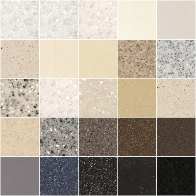 Collection Granite, Sparkle, Quartz, Sand & Pearl